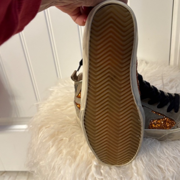 Golden Goose Orange Glitter Midstars - Picture 4 of 12